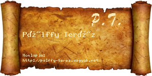 Pálffy Teréz névjegykártya